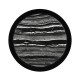 Small Black Gloss Side Table with Marble Top