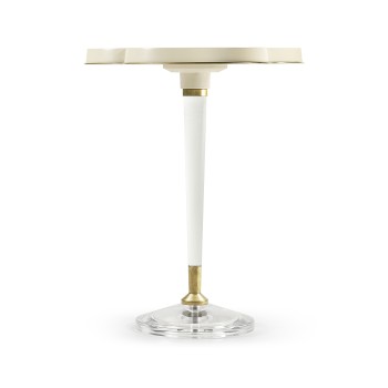 Trefoil Ivory & Acrylic Wine table