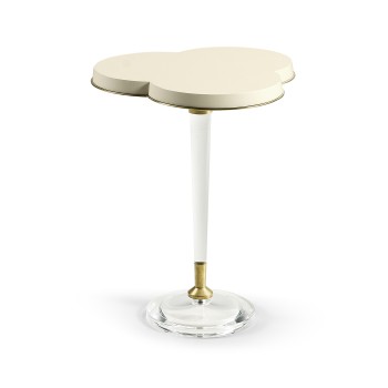 Trefoil Ivory & Acrylic Wine table