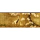 Modern Asian Smoky Black & Gold Entertainment Cabinet