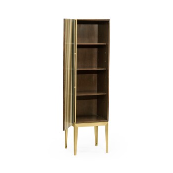 Op Art Diamond Bright Satinwood Left Storage Cabinet