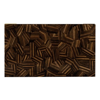 Natural Macassar Ebony & Brass Coffee Table