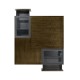 Square Autumn Walnut Coffee Table with Two Glass Top Drawers