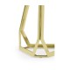 Round Jewel Style Brass & Daphne Blue Diamond Cut End Table