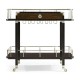 Rectangular Campaign Style Rolling Bar Cart
