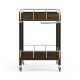 Rectangular Campaign Style Rolling Bar Cart