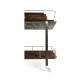 Rectangular Campaign Style Rolling Bar Cart