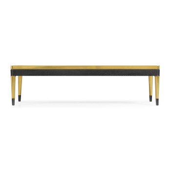 Fusion Rectangular Oak & Marble Cocktail Table