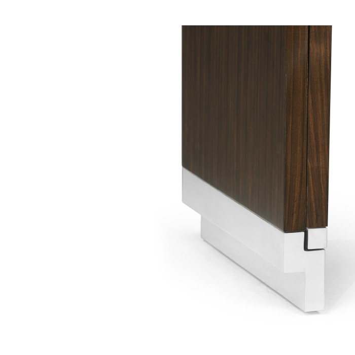Campaign Style Dark Santos Rosewood Sliding Nesting Tables