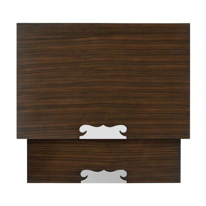 Campaign Style Dark Santos Rosewood Sliding Nesting Tables