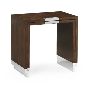 Campaign Style Dark Santos Rosewood Sliding Nesting Tables