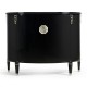 Demilune Smoky Black Storage Cabinet