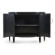 Demilune Smoky Black Storage Cabinet