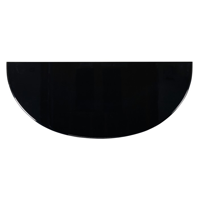 Demilune Smoky Black Storage Cabinet