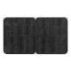 Campaign Style Dark Santos Rosewood & Faux Black Croc Leather Coffee Table with Drawers