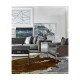 Campaign Style Dark Santos Rosewood & Faux Black Croc Leather Coffee Table with Drawers