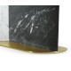 Fusion White & Black Marble End Table