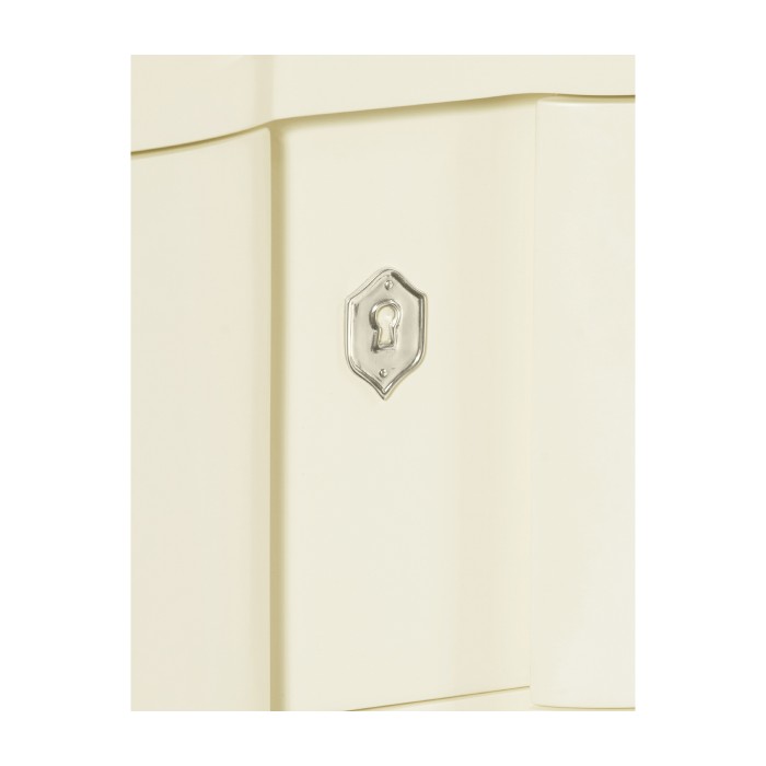Bowfront Ivory Bedside Chest of Drawers