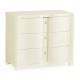 Bowfront Ivory Bedside Chest of Drawers