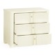 Bowfront Ivory Bedside Chest of Drawers