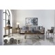 Bowed Autumn Walnut Reeded Console Table