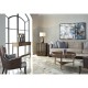 Bowed Autumn Walnut Reeded Console Table