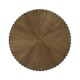 Round Autumn Walnut Reeded Coffee Table