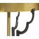 Contemporary Antique Satin Gold Brass & Black Stainless Steel Floor Lamp