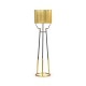 Contemporary Antique Satin Gold Brass & Black Stainless Steel Floor Lamp