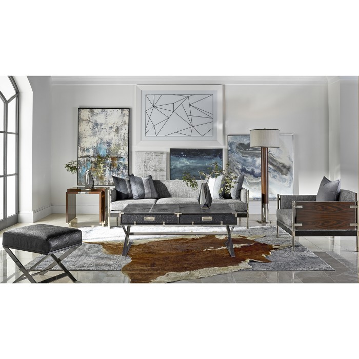 Contemporary White Stainless Steel Stool