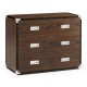 Campaign Style Dark Santos Rosewood Filing Cabinet