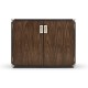 Campaign Style Dark Santos Rosewood Storage Cabinet