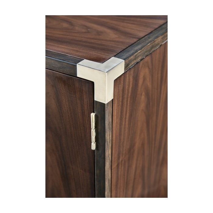 Campaign Style Dark Santos Rosewood Storage Cabinet