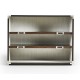 Campaign Style Dark Santos Rosewood Adjustable Storage Cabinet