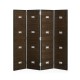 Campaign Style Dark Santos Rosewood Screen, Upholstered in COM