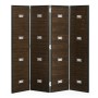 Campaign Style Dark Santos Rosewood Screen, Upholstered in COM