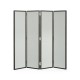 Campaign Style Dark Santos Rosewood Screen, Upholstered in COM