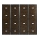 Campaign Style Dark Santos Rosewood Screen, Upholstered in COM