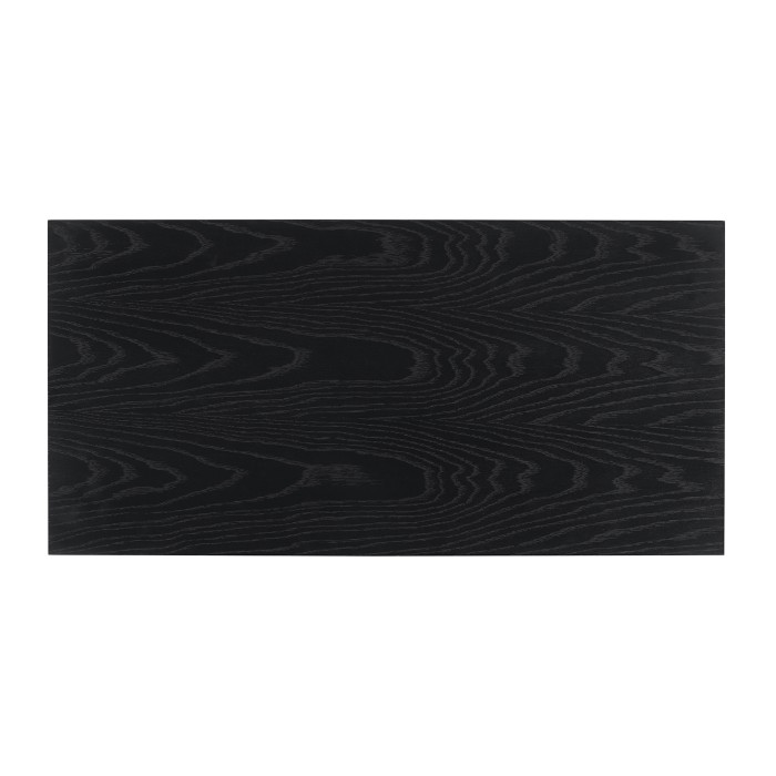 Contemporary Ebonised Oak & White Calcutta Marble Bedside Chest of Drawers