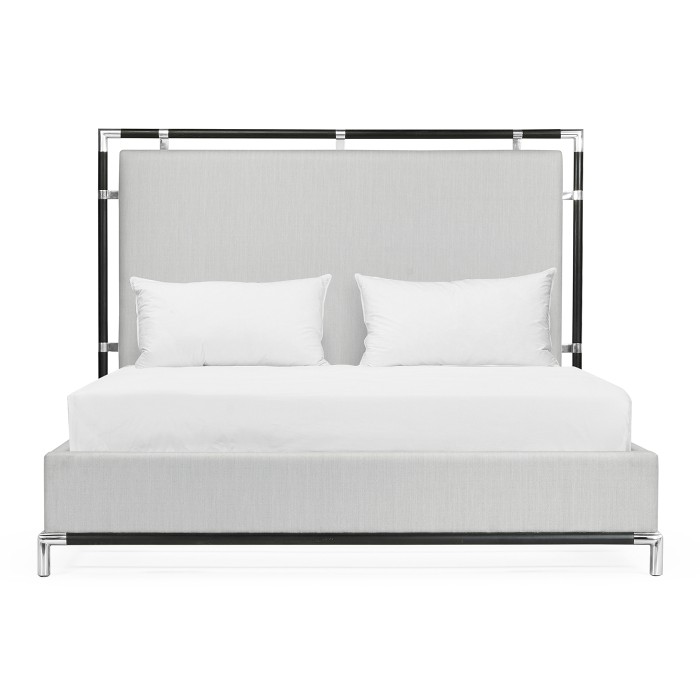 Campaign Style Ebonised Oak Cali King Bed