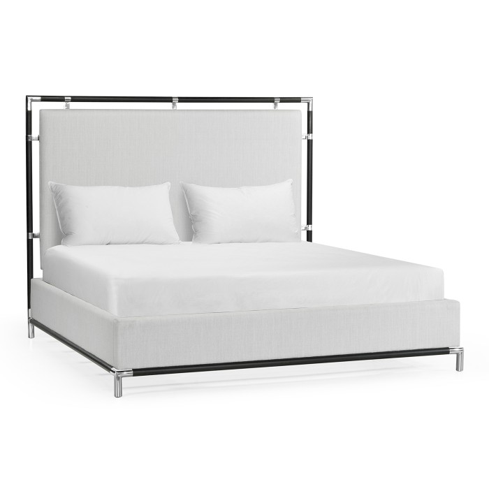 Campaign Style Ebonised Oak Cali King Bed