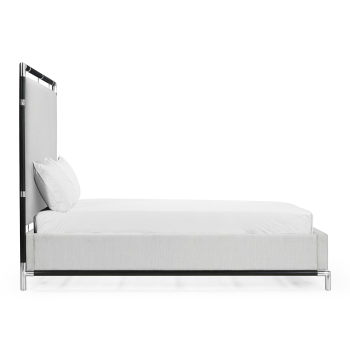 Campaign Style Ebonised Oak UK King Bed