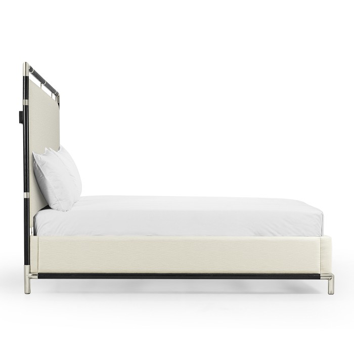 Campaign Style Ebonised Oak US King Bed
