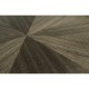 Gatsby Contemporary Round Dark Grey Walnut & Champagne Silver-leaf Coffee Table