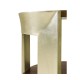 Gatsby Contemporary Round Dark Grey Walnut & Champagne Silver-leaf End Table
