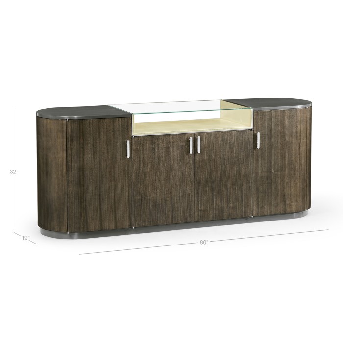 Dark Grey Walnut Sideboard
