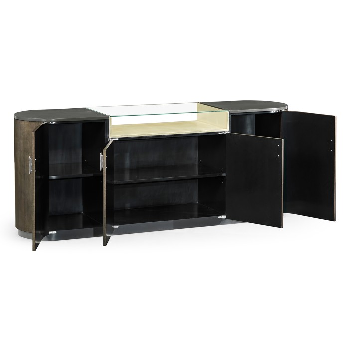 Dark Grey Walnut Sideboard