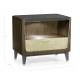 Gatsby Champagne Silver-Leaf Bedside Cabinet