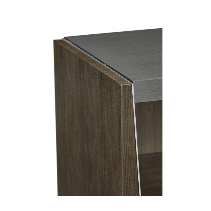 Gatsby Champagne Silver-Leaf Bedside Cabinet