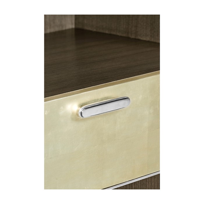 Gatsby Champagne Silver-Leaf Bedside Cabinet